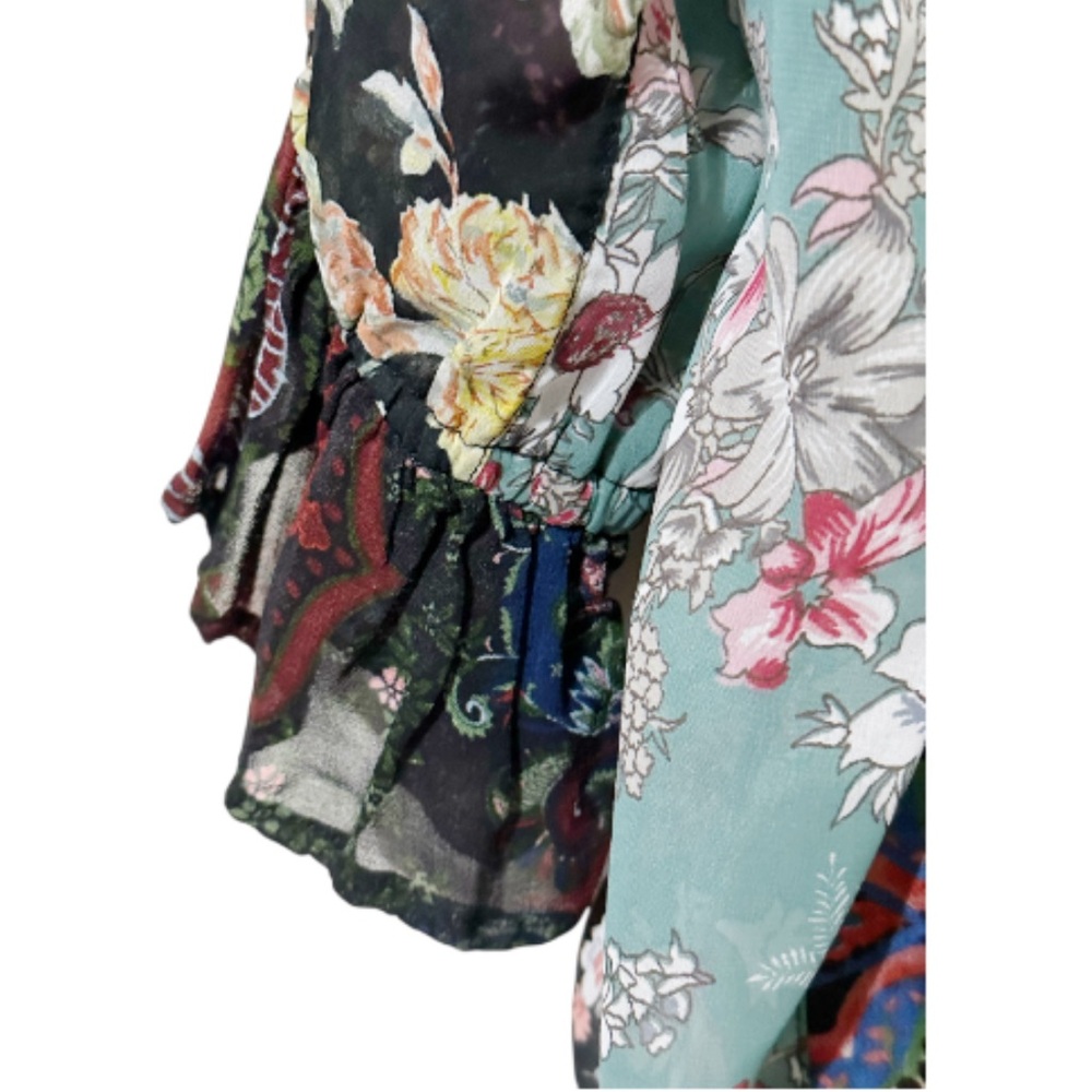 Young Threads Patchwork Embroidered Semi Sheer Bo… - image 5